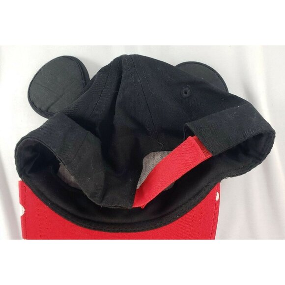 Disney Minnie Mouse Kids Baseball Cap With Ears & Bow Polka Dots Black Red - Picture 5 of 9